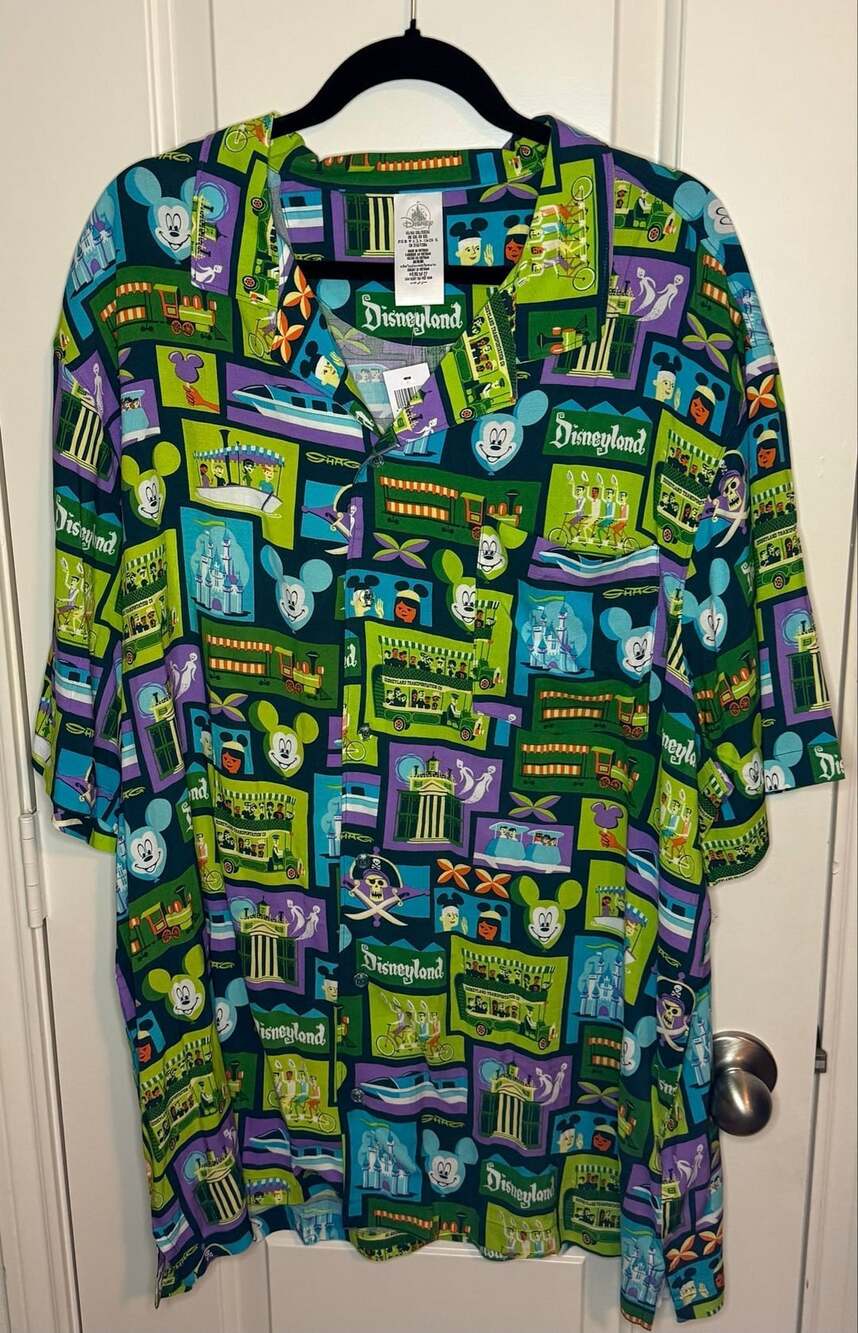 Disney Parks XXL Disneyland Shag 100 Years Camp Shirt